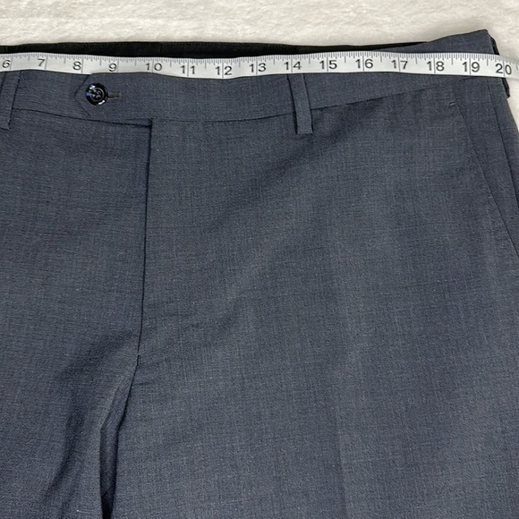Bartorelli Napoli Super 140’s Australian Wool Gray Flat Front 38R - Picture 10 of 11